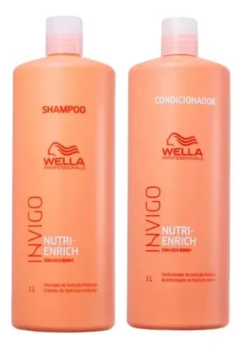 Kit Wella Invigo Nutri-Enrich Shampoo 1000ml + Condicionador 1000ml
