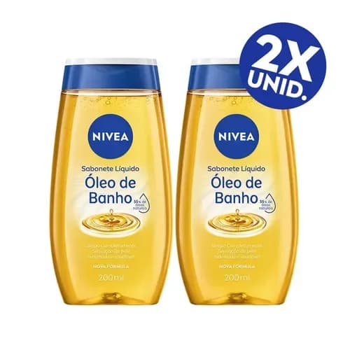 Nivea Kit Sabonete Líquido Óleo de Banho 200ml - 2 Unidades