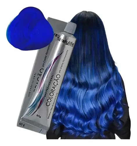 Tinta Cabelo Azul Royal Hidratylife Mairibel 60g